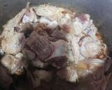 A picture of step 1 of Aloo gosht.