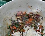 A picture of step 4 of Laal Saag/ Chaulai Saag(Red Amaranth).