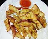 Foto langkah ke 6 dari resep Potato Wedges dengan Bumbu Kearifan Lokal.