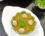 A picture of step 8 of Soya Palak Potato Curry: healthy protein rich curry.