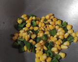 A picture of step 2 of Corn Capsicum Bites.