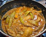 A picture of step 9 of Chok Wangun (Kashmiri-style Tangy Brinjals).