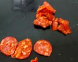A picture of step 1 of My Breakfast Chorizo Onion & Cheese Omelette.
