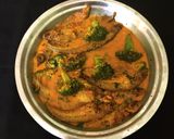 A picture of step 9 of Mustard and Broccoli Fish Curry.