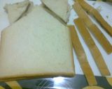 Foto langkah ke 2 dari resep Roti tawar bekal sekolah bentuk rumah super duper kilat.