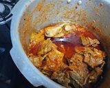 A picture of step 3 of Laal maas rajasthani recipe.