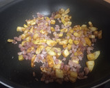 Foto del paso 3 de la receta: Sartenada de calabacín, jamón ibérico y queso griego vegano