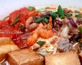Hình bước làm 3 của món Bún riêu tôm khô