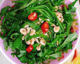 Hình bước làm 2 của món Gỏi rau muống tép đồng(trộn bằng mắm tôm)