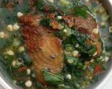 A picture of step 5 of Okra and ewedu soup.