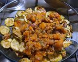 Foto del paso 2 de la receta: Bocadillos de zucchinis y coliflor con boniato al horno