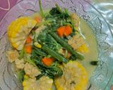 Foto langkah ke 5 dari resep Sayur Lodeh Santan Bening berbagai macam sayur: wortel 🥕,jagung🌽, bayam, kacang panjang.