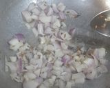 A picture of step 2 of Chappan kaddu(summer squash) sabji.