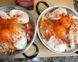 Foto del paso 5 de la receta Sartencillas de patatas, huevos, chorizo y pimientos al horno