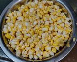 A picture of step 1 of Masala corn.