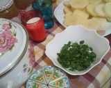 صورة لخطوة 1 من وصفة اسكالوب شهي 🍅🍅🍟🍟🍗🍗