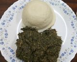 A picture of step 3 of Mchicha in Peanut Powder#4 week contest.