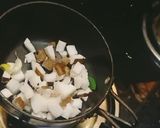 A picture of step 4 of Chettinad brinjal (kathirikai) masala.