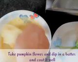 A picture of step 6 of Pumpkin Flower and leaves Fritters.
