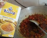 A picture of step 3 of Aachari baingan.