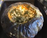 Une image de l'étape 8 de Purée de courge bernettine à la brousse corse,oignon de roscoff et persil.