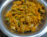 A picture of step 4 of Jhunka (Maharashtrian Zunka).