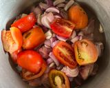 A picture of step 1 of Bhuna hua Gosht.