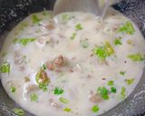 A picture of step 6 of Farali Dumpling in buttermilk sauce.