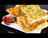 A picture of step 4 of Easy egg breakfast recipe BREAD OMELETTE.