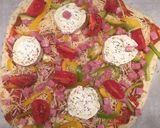 Une image de l'étape 4 de Pizza poivrons chèvre.