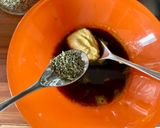 Foto del passaggio 9 della ricetta 134 • Insalata d’autunno: riso rosso, patata americana, melanzane e vinagrette all’arancia e timo