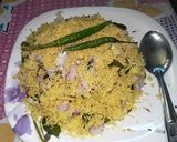 A picture of step 4 of Sev khamani.