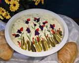 عکس مرحله 4 از دستور تزیین بهاری سالاد الویه ☘️🌸🌹🥀🌺