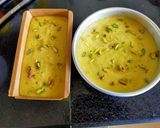 A picture of step 4 of Mango Sooji Cake.