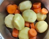 A picture of step 1 of Potato and Carrot Croquettes with Cannellini Bean Cream.