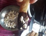 A picture of step 4 of Sweet buttery Puff pastry with chocolate nuty sauce.