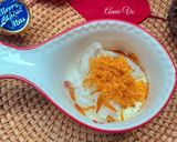 Hình bước làm 2 của món Mì lá tươi nướng trứng chà bông