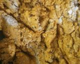 A picture of step 5 of Besan laddoo with sunflower and flax seeds.