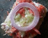 A picture of step 3 of Veg Sandwich in 2ways.