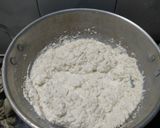 A picture of step 1 of Badam Halwa.