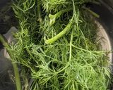 A picture of step 1 of Dill Chana dal sabhzi.