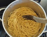 A picture of step 2 of Spaghetti & Sausage.