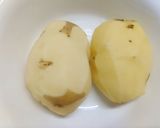 A picture of step 1 of Grated Potato Fritters with Green Chutney.