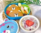 Foto langkah ke 3 dari resep Bekal Dorayaki // salad jelly// bekal anak sekolah // bekal anak lucu.