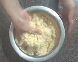 A picture of step 3 of Ghevar with rabri.