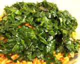 A picture of step 1 of Leafy Greens Jollof Rice.