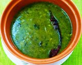 A picture of step 3 of Hariyali Daal.