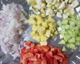 A picture of step 1 of Baby corn chaat.