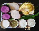 Hình bước làm 1 của món Chè khoai môn sầu riêng