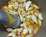 A picture of step 2 of Stuffed garlic bhindi.